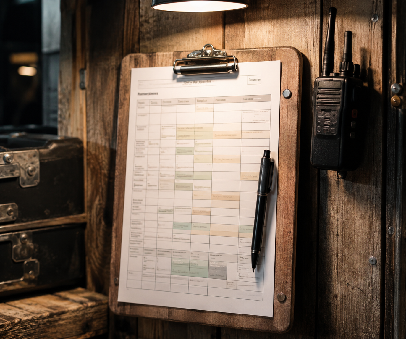 Event coordination schedule and planning board