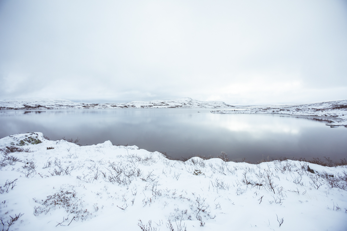 Lake landscape in Funäs and Svansjön