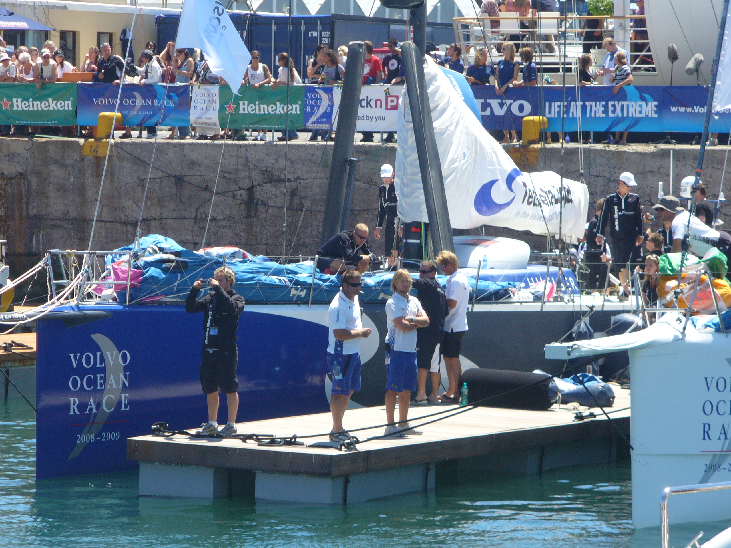 Volvo Ocean Race harbour activity in Cape Town